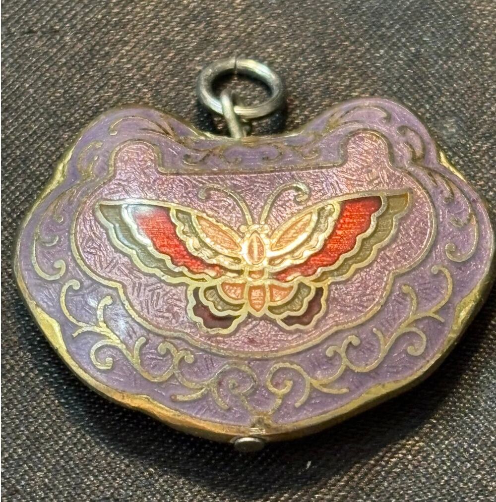 Vintage Cloisonne Butterfly Pendant / Pendant Pendant Only